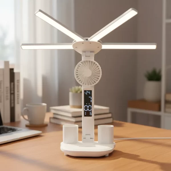 Lámpara Led | Ventilador | Reloj