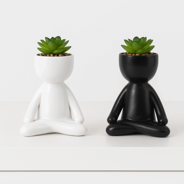 Macetas Decorativas Zen x2